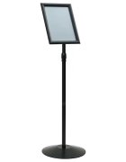 vidaXL Pedestal poszter állvány a3 PVC és Acél Fekete