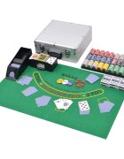 vidaXL Póker/black jack készlet 600 lézeres alumíniumzsetonnal