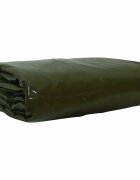 vidaXL Ponyva 650g / m² Olajzöld 15 x 25 m Vászon PVC bevonattal