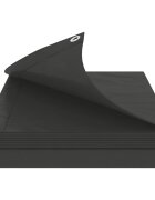 vidaXL Ponyva fémfülekkel Antracit szürke 8 x 8 m 90 gsm PE