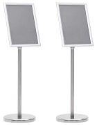 vidaXL Poszter Állványok 2 db Ezüst 327 x 24 x 108 cm Alumínium