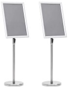 vidaXL Poszter Állványok 2 db Ezüst 45 x 327 x 108 cm Alumínium