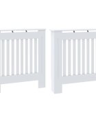vidaXL Radiátor fedezék 2 db Fehér 78 x 19 x 815cm Szerelt Fa