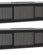 vidaXL RadiĂˇtor fedezĂ©k 2 db Fekete 205 x 205 x 815cm Szerelt Fa
