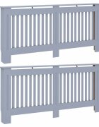 vidaXL RadiĂˇtor fedezĂ©k 2 db SzĂĽrke 172 x 19 x 815 cm Szerelt Fa