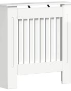 vidaXL RadiĂˇtor fedezĂ©k MagasfĂ©nyĹ± FehĂ©r 78 x 19 x 815 cm Szerelt Fa