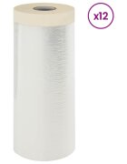 vidaXL Ragasztós Porszívólepedő 12 db Átlátszó 140 x 3300 cm HDPE
