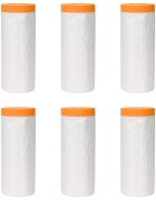 vidaXL Ragasztószalaggal ellátott porfólia 6 db Átlátszó 210 x 2000 cm