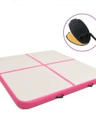 vidaXL rózsaszín PVC felfújható tornamatrac pumpával 200 x 200 x 10 cm