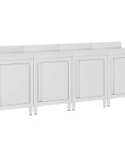 vidaXL rozsdamentes acél kereskedelmi munkapultszekrény 240x60x96 cm