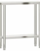 vidaXL rozsdamentes acél konyhai munkaasztal 825 x 30 x 85 cm