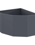 vidaXL Sarok Virágtartó Antracitszürke 60 x 60 x 35 cm Acél