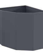 vidaXL Sarok Virágtartó Antracitszürke 60 x 60 x 50 cm Acél