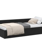 vidaXL Sarokágy keret Fekete 100 x 200 cm Bársony