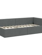 vidaXL Sarokágy keret Sötétszürke 100 x 203 cm szövet