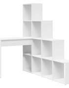 vidaXL Sarokíróasztal Fehér 1015 x 1495 x 1495 cm Szerelt Fa