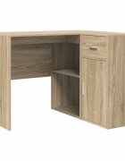 vidaXL Sarokíróasztal fiókkal polcokkal Sonoma tölgy 102 x 88 x 75 cm