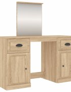 vidaXL sonoma tölgy színű fésülködőasztal tükörrel 130 x 50 x 1325 cm