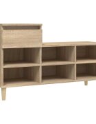vidaXL sonoma tölgy színű szerelt fa cipőszekrény 102x36x60 cm