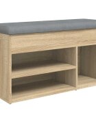 vidaXL sonoma tölgy színű szerelt fa cipőtároló pad 82 x 32 x 455 cm