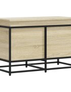 vidaXL sonoma tölgy színű szerelt fa tárolóláda fedéllel 80x40x515 cm
