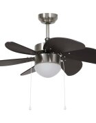 vidaXL sötétbarna mennyezeti ventilátor lámpával 76 cm
