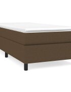 vidaXL sötétbarna szövet rugós ágy matraccal 80 x 200 cm