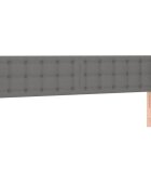 vidaXL sötétszürke szövet fejtámla szárnyakkal 203x16x78/88 cm