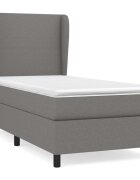 vidaXL sötétszürke szövet rugós ágy matraccal 80 x 200 cm