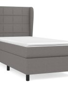vidaXL sötétszürke szövet rugós ágy matraccal 80 x 200 cm