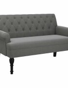 vidaXL sötétszürke szövetpad háttámlával 120 x 62 x 755 cm