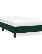 vidaXL sötétzöld bársony ágykeret matrac nélkül 80 x 200 cm