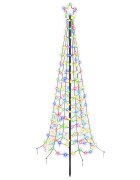 vidaXL Spirális LED karácsonyfa földbe szúrható tüskével EKENAS 180 cm