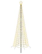 vidaXL Spirális LED karácsonyfa földbe szúrható tüskével EKENAS 250 cm