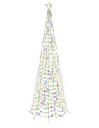 vidaXL Spirális LED karácsonyfa földbe szúrható tüskével EKENAS 300 cm