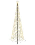 vidaXL Spirális LED karácsonyfa földbe szúrható tüskével EKENAS 300 cm