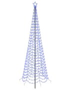 vidaXL Spirális LED karácsonyfa földbe szúrható tüskével EKENAS 300 cm
