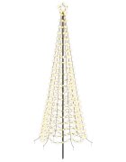 vidaXL Spirális LED karácsonyfa földbe szúrható tüskével EKENAS 400 cm