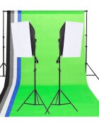 vidaXL stúdiólámpaszett hátterekkel és softboxokkal