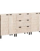 vidaXL SzĂ©f 3 db 60 x 33 x 75 cm TĂ¶mĂ¶r MangĂłfĂˇt FehĂ©r mosott felĂĽlet