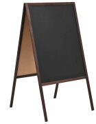 vidaXL szabadon álló kétoldalas cédrusfa iskolatábla 60 x 80 cm