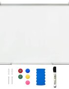 vidaXL szárazon letörölhető fehér acél mágnestábla 70 x 50 cm