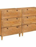 vidaXL Széf 2 db 120 x 335 x 75 cm tömör mangófa Barna