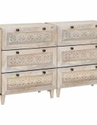 vidaXL Széf 2 db 120 x 335 x 75 cm tömör mangófa Fehér