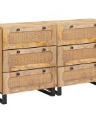 vidaXL Széf 2 db 60 x 33 x 75 cm Tömör Mangófát Barna