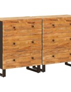 vidaXL Széf 2 db 60 x 33 x 75 cm Tömör Mangófát Barna