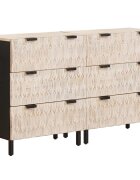 vidaXL Széf 2 db 60 x 33 x 75 cm Tömör Mangófát Fehér mosott felület