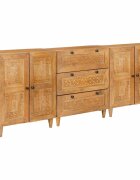 vidaXL Széf 3 db 180 x 335 x 75 cm tömör mangófa Barna