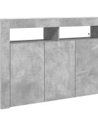 vidaXL Széf Beton Szürke 116 x 30 x 75 cm Szerelt Fa