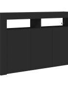vidaXL Széf Fekete 116 x 30 x 75 cm Szerelt Fa
